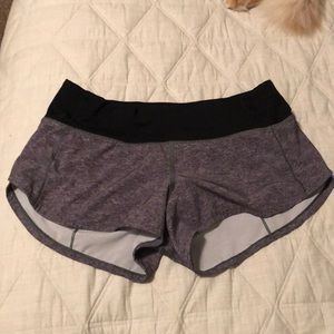 Gray lululemon running shorts